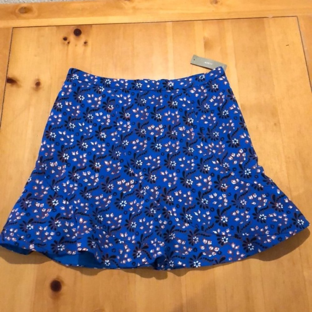 JCrew Flouncy Blue Skirt